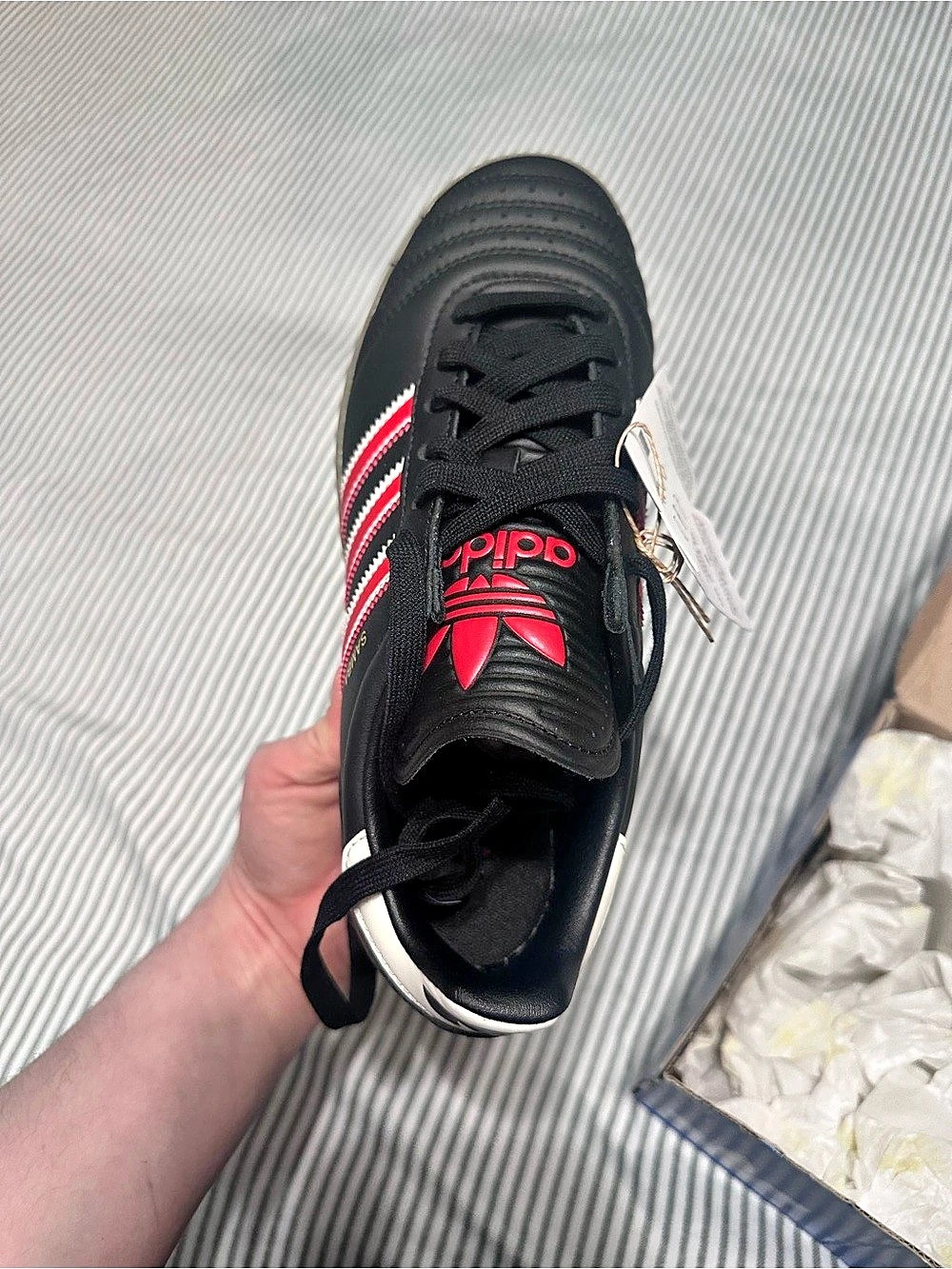 adidas Samba JP J Black & Red US 6 NWT